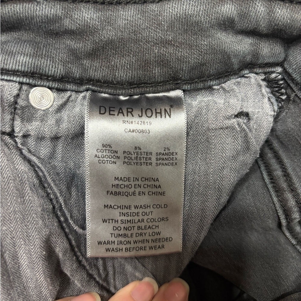 Dear John Charcoal Wide Leg Jeans Size 25 - Picture 3 of 3